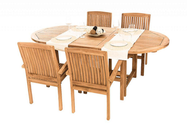 Teak kerti elrendezés OREGON 1 + 4 Teak kerti elrendezés OREGON 1 + 4
