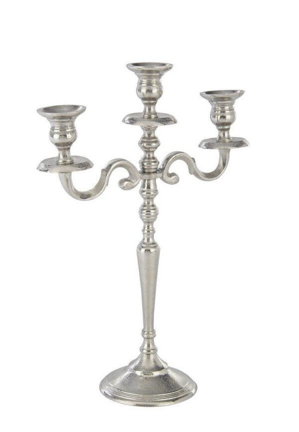 CANDELABRA ezüst alumínium gyertyatartó CANDELABRA ezüst alumínium gyertyatartó