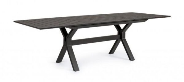 KENYON fekete bővíthető kerti étkezőasztal 180-240cm KENYON fekete bővíthető kerti étkezőasztal 180-240cm