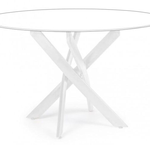 GEORGE fehér acél kerek étkezőasztal láb 56cm GEORGE fehér acél kerek étkezőasztal láb 56cm