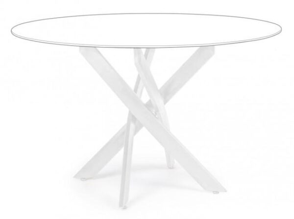 GEORGE fehér acél kerek étkezőasztal láb 56cm