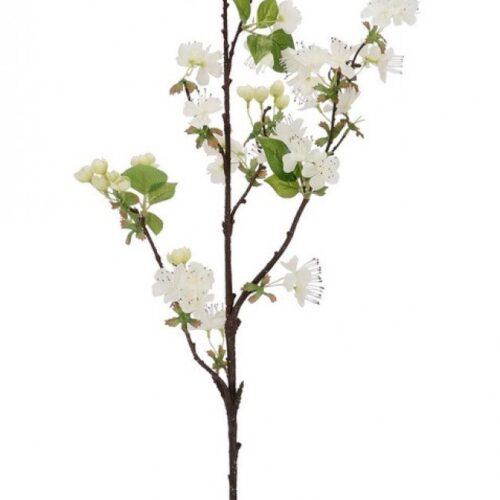 PEAR körtefa ág fehér virágokkal 94cm PEAR körtefa ág fehér virágokkal 94cm