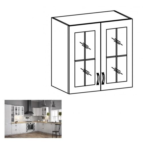 PROVANCE D fehér mdf felső konyhaszekrény 60cm PROVANCE D fehér mdf felső konyhaszekrény 60cm
