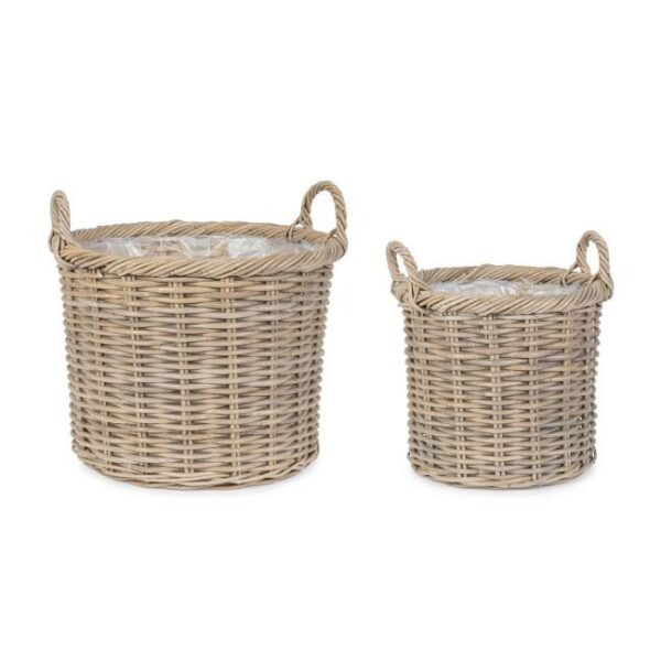 RANDY taupe rattan kosár