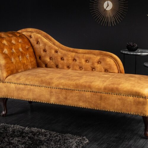 CHESTERFIELD sárga bársony heverő CHESTERFIELD sárga bársony heverő