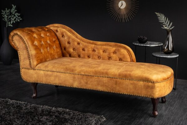 CHESTERFIELD sárga bársony heverő CHESTERFIELD sárga bársony heverő