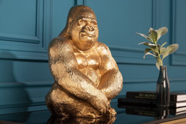 GORILLA arany alumínium dísztárgy GORILLA arany alumínium dísztárgy