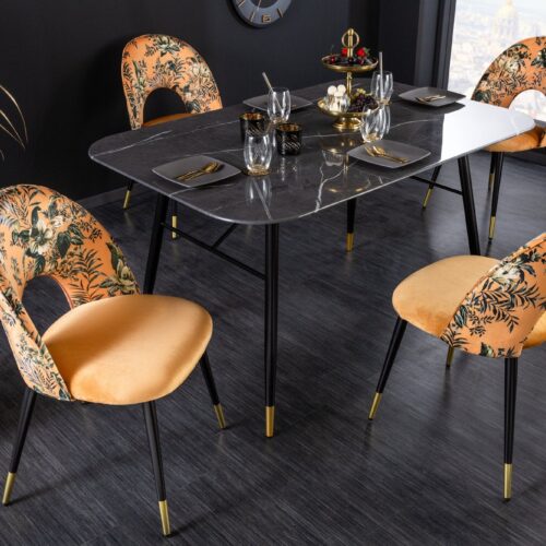 BOUTIQUE sárga bársony étkezőszék BOUTIQUE sárga bársony étkezőszék