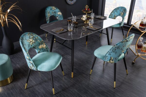BOUTIQUE türkiz bársony étkezőszék BOUTIQUE türkiz bársony étkezőszék