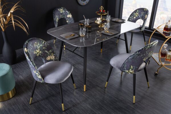BOUTIQUE szürke bársony étkezőszék BOUTIQUE szürke bársony étkezőszék