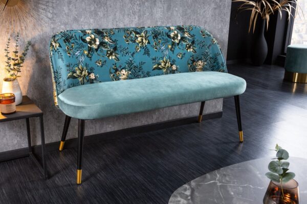 BOUTIQUE türkiz bársony ülőpad BOUTIQUE türkiz bársony ülőpad