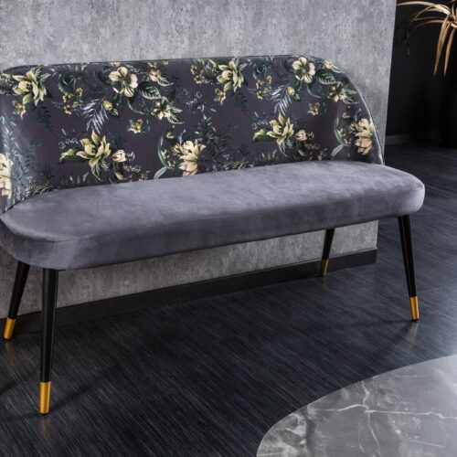 BOUTIQUE szürke bársony ülőpad BOUTIQUE szürke bársony ülőpad