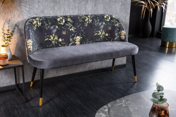 BOUTIQUE szürke bársony ülőpad BOUTIQUE szürke bársony ülőpad