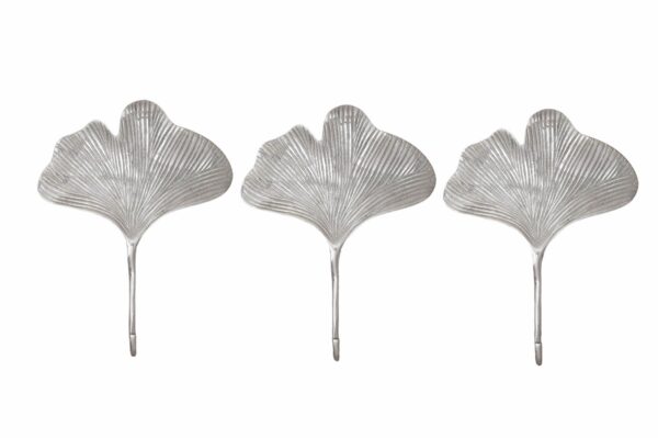 GINKGO ezüst alumínium fali akasztó GINKGO ezüst alumínium fali akasztó