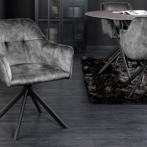 LOFT szürke bársony étkezőszék LOFT szürke bársony étkezőszék