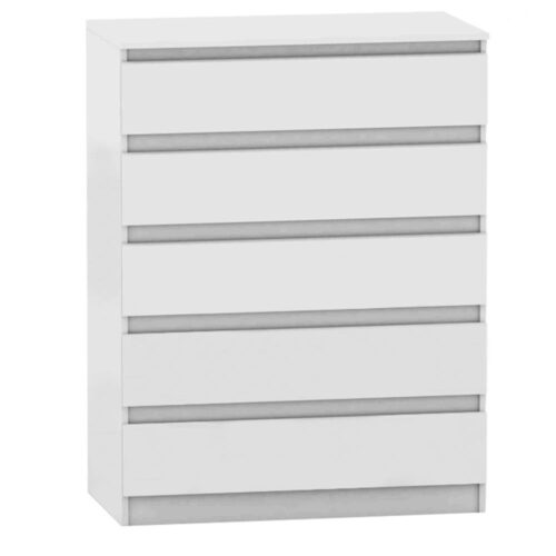 HANY 5 fiókos fehér mdf komód HANY 5 fiókos fehér mdf komód