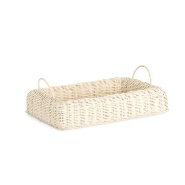 IRELE fehér rattan tálalótál IRELE fehér rattan tálalótál