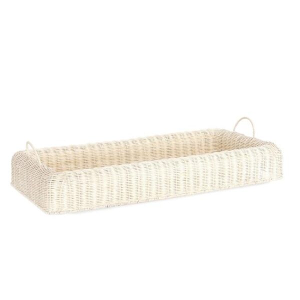 IRELE fehér rattan tálalótál IRELE fehér rattan tálalótál