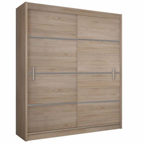 MERINA barna mdf tolóajtós szekrény 150cm