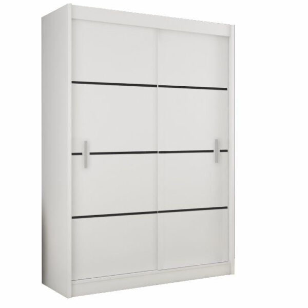 MERINA fehér mdf tolóajtós szekrény 203cm