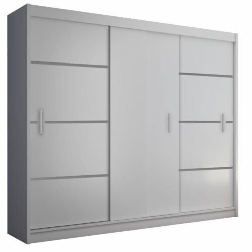 MERINA fehér mdf tolóajtós szekrény 250cm MERINA fehér mdf tolóajtós szekrény 250cm