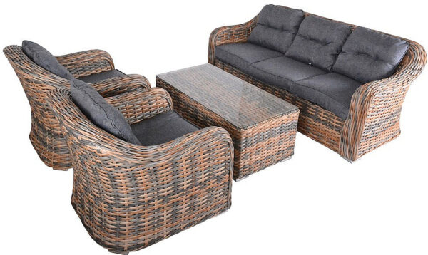 Rattan szett CORDOBA (szürke-barna) Rattan szett CORDOBA (szürke-barna)