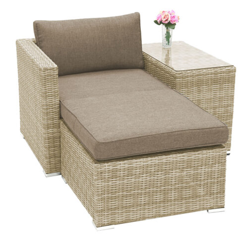 Rattan változó készlet SEVILLA 2in1 (bézs)