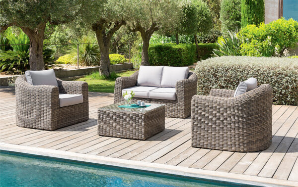 Rattan moduláris készlet BORNEO LUXURY 4 fő részére (barna) Rattan moduláris készlet BORNEO LUXURY 4 fő részére (barna)