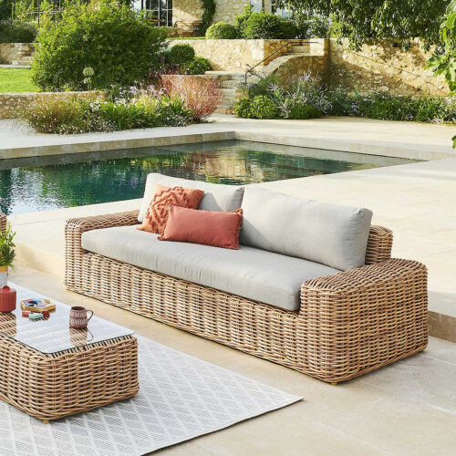 Rattan 3 személyes pad MALAGA Rattan 3 személyes pad MALAGA