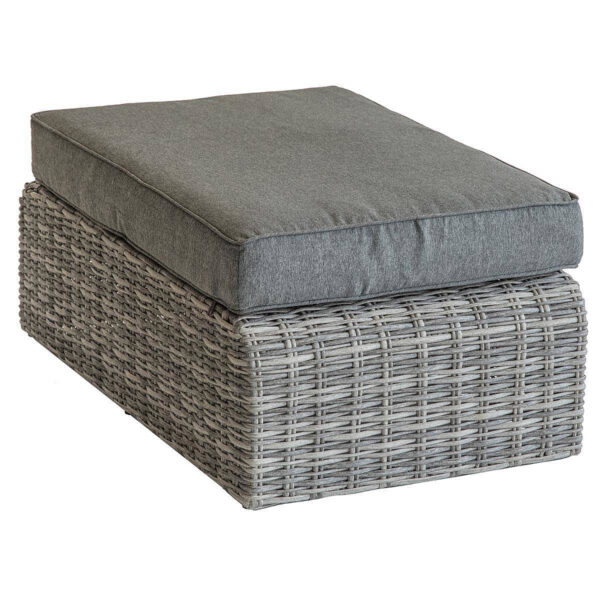 Rattan puff párnázás 105 x 60 cm BORNEO (szürke) Rattan puff párnázás 105 x 60 cm BORNEO (szürke)