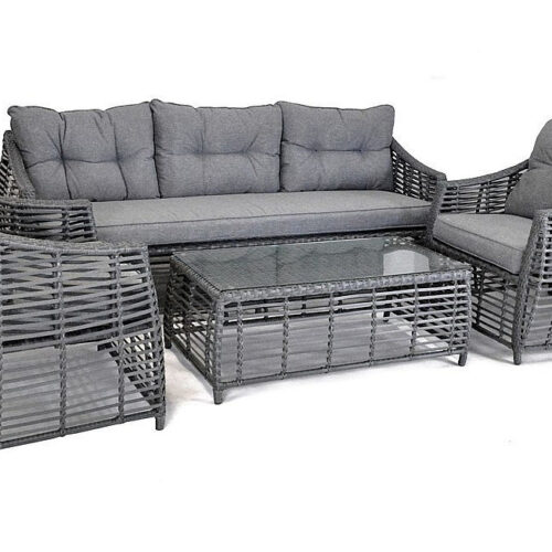 Rattan szerelvény CHARLOTTE (párnák FREE)