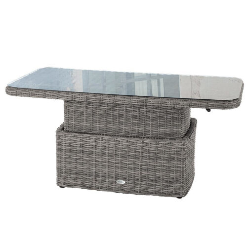 BORNEO rattan étkezőasztal / tárolóasztal 150 x 80 cm (szürke) BORNEO rattan étkezőasztal / tárolóasztal 150 x 80 cm (szürke)