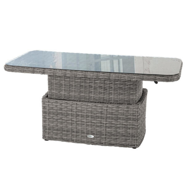 BORNEO rattan étkezőasztal / tárolóasztal 150 x 80 cm (szürke) BORNEO rattan étkezőasztal / tárolóasztal 150 x 80 cm (szürke)
