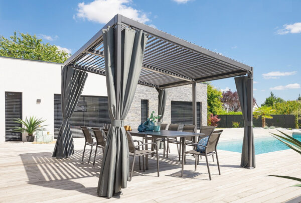 Kerti alumínium pavilon LUXURY 4x3 m (grafit) Kerti alumínium pavilon LUXURY 4x3 m (grafit)