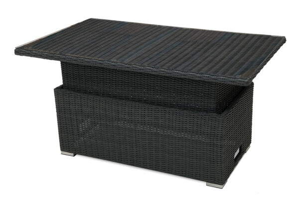 Kihúzható rattan étkezőasztal / tároló 140 x 80 cm SEVILLE (antracit) Kihúzható rattan étkezőasztal / tároló 140 x 80 cm SEVILLE (antracit)