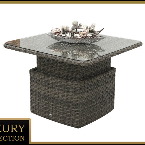 Rattan asztali kihúzható étkező / tároló 100 x 100 cm BORNEO LUXURY (szürke) Rattan asztali kihúzható étkező / tároló 100 x 100 cm BORNEO LUXURY (szürke)