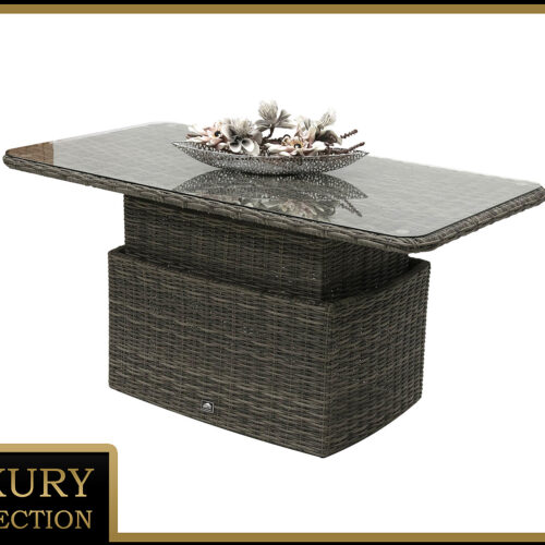 Rattan asztal kihúzható étkező / tároló 150 x 80 cm BORNEO LUXURY (szürke) Rattan asztal kihúzható étkező / tároló 150 x 80 cm BORNEO LUXURY (szürke)