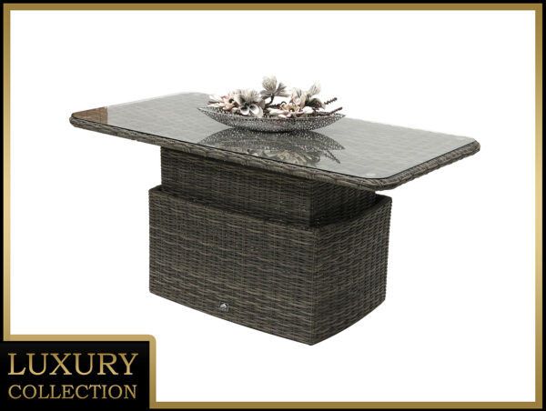 Rattan asztal kihúzható étkező / tároló 150 x 80 cm BORNEO LUXURY (szürke) Rattan asztal kihúzható étkező / tároló 150 x 80 cm BORNEO LUXURY (szürke)