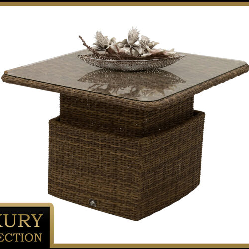 Rattan asztali kihúzható étkező / tároló 100 x 100 cm BORNEO LUXURY (barna) Rattan asztali kihúzható étkező / tároló 100 x 100 cm BORNEO LUXURY (barna)