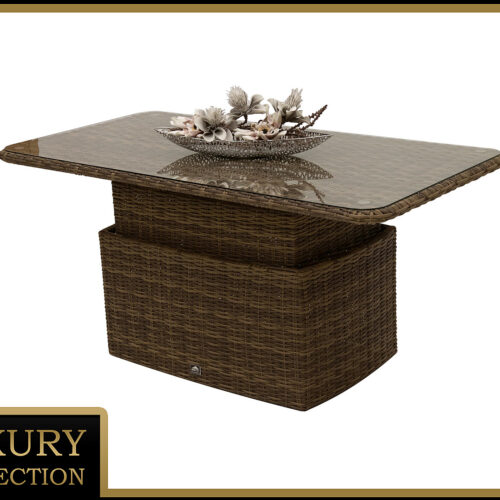 Rattan asztali kihúzható étkező / tároló 150 x 80 cm BORNEO LUXURY (barna) Rattan asztali kihúzható étkező / tároló 150 x 80 cm BORNEO LUXURY (barna)