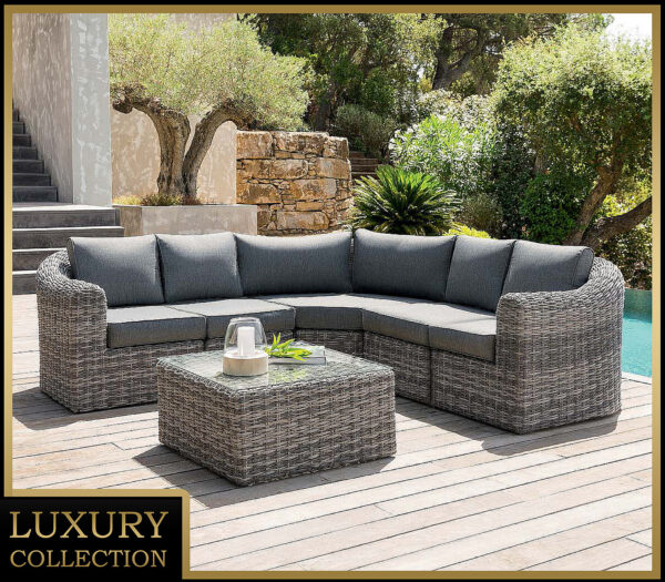 Rattan moduláris sarokkészlet BORNEO LUXURY (szürke) Rattan moduláris sarokkészlet BORNEO LUXURY (szürke)