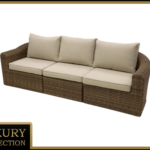 Rattan pad 3 fő részére BORNEO LUXURY (barna) Rattan pad 3 fő részére BORNEO LUXURY (barna)