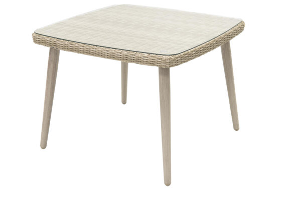 Kerti rattan asztal üveggel VICTORIA 100 x 100 cm (bézs) Kerti rattan asztal üveggel VICTORIA 100 x 100 cm (bézs)