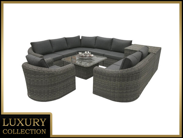 Rattan moduláris szett BORNEO LUXURY 8 személyes (szürke) Rattan moduláris szett BORNEO LUXURY 8 személyes (szürke)