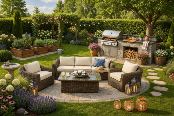 Rattan moduláris készlet BORNEO LUXURY 5 személyes (barna) Rattan moduláris készlet BORNEO LUXURY 5 személyes (barna)