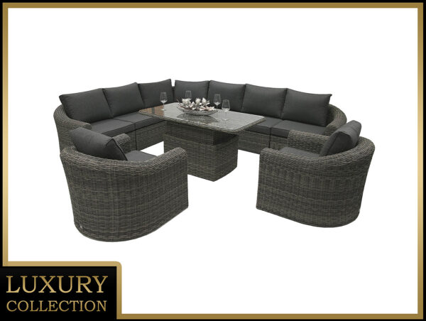 Rattan moduláris szett BORNEO LUXURY 8 személyes (szürke) Rattan moduláris szett BORNEO LUXURY 8 személyes (szürke)