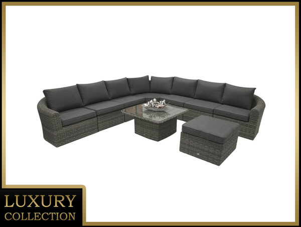 Rattan moduláris szett BORNEO LUXURY 8 személyes (szürke) Rattan moduláris szett BORNEO LUXURY 8 személyes (szürke)