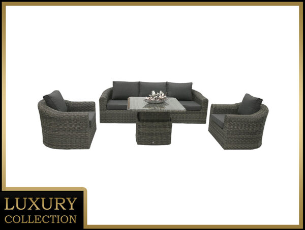 Rattan moduláris szett BORNEO LUXURY 5 személyes (szürke) Rattan moduláris szett BORNEO LUXURY 5 személyes (szürke)