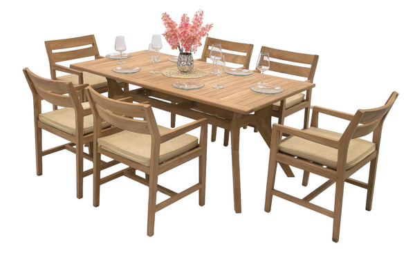 Teak kerti elrendezés WINSTON 1+6 Teak kerti elrendezés WINSTON 1+6