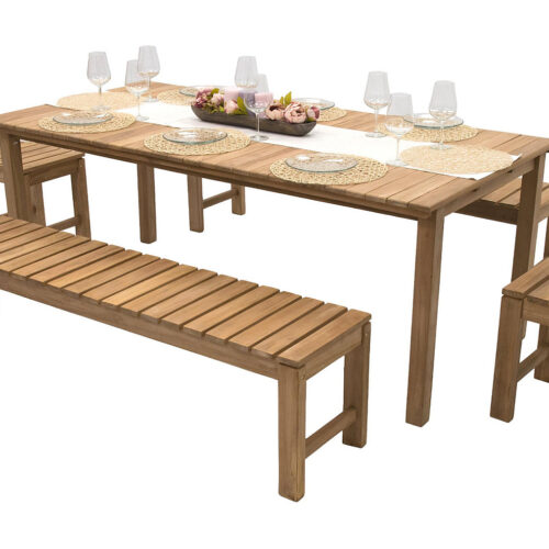 Teak kerti elrendezés JOHNSON 1+2+2 Teak kerti elrendezés JOHNSON 1+2+2